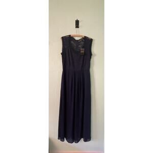Miusol Women's Casual Deep- V Neck Sleeveless Vintage Wedding Maxi Dress XL Navy